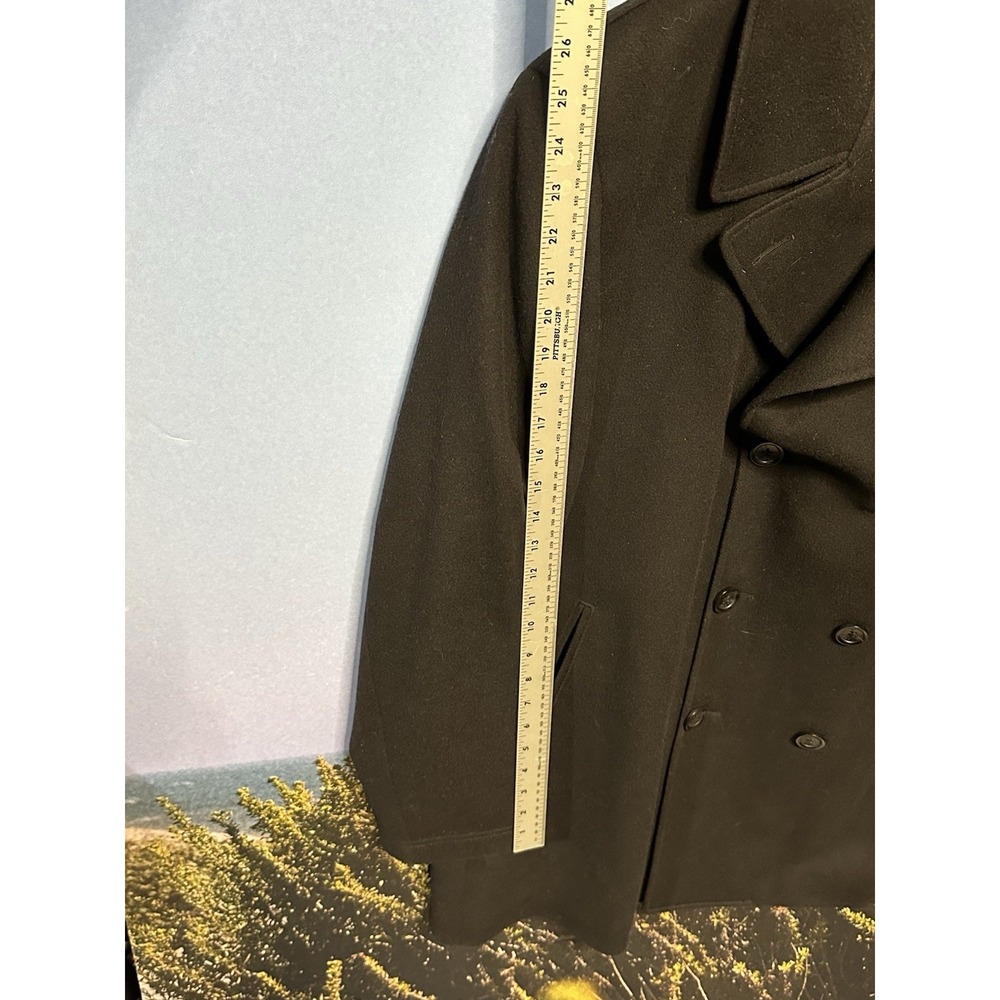 Ted Baker Flasby Black Double Breasted Overcoat Men 44R Wool‎ - Picture 7 of 11